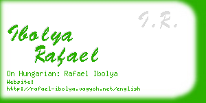 ibolya rafael business card